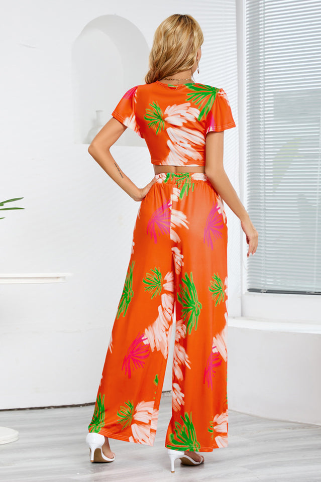 Boho Loose Wide Leg Jumpsuit Set