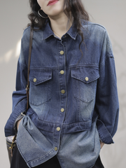 A beautiful Soul Denim Loose Long Sleeves Jacket