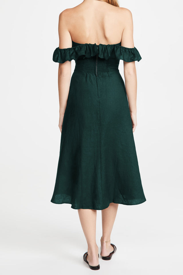 Kacie Ruffles Midi Dress