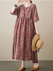 Always Remember Me Round Neck Smock Dress