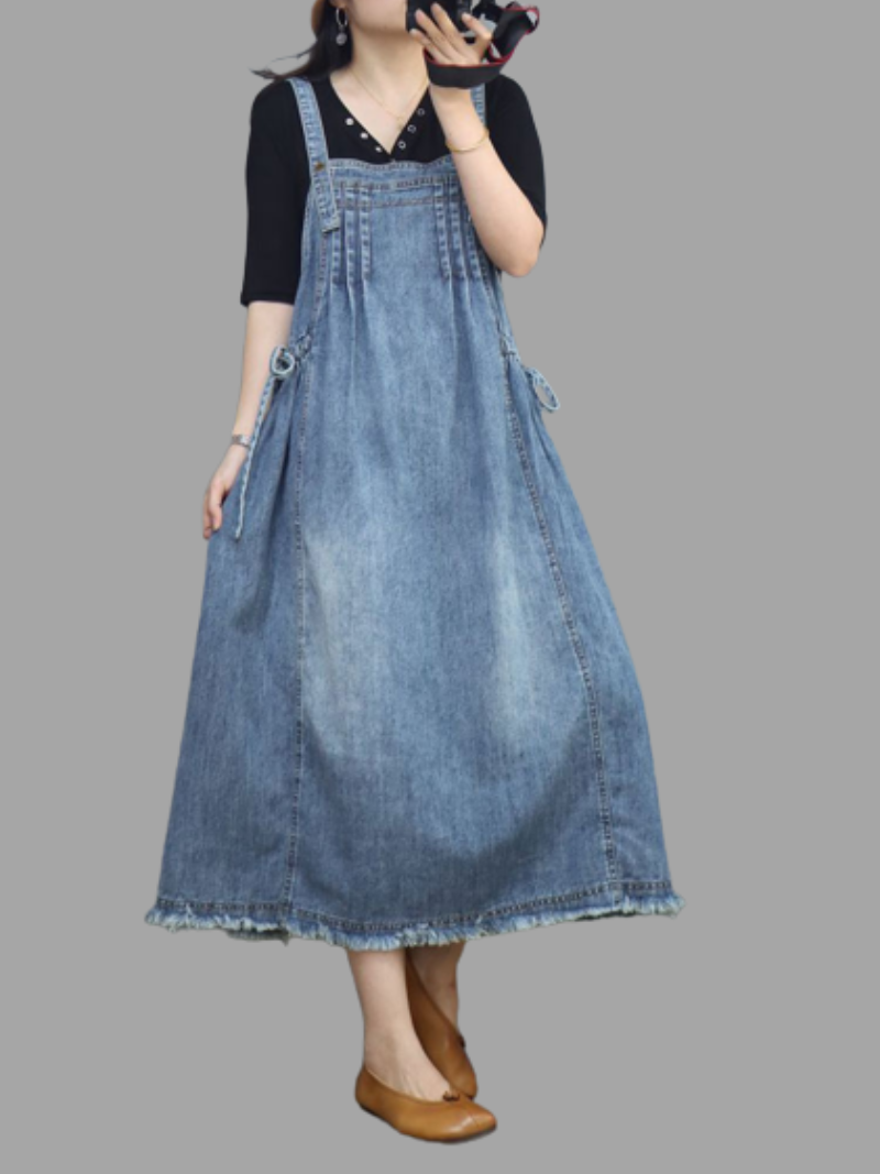 Close Your Eyes Denim High Waist Jumpsuit