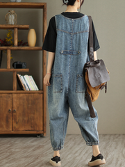 Foggy Season Denim High Waist Jumpsuit