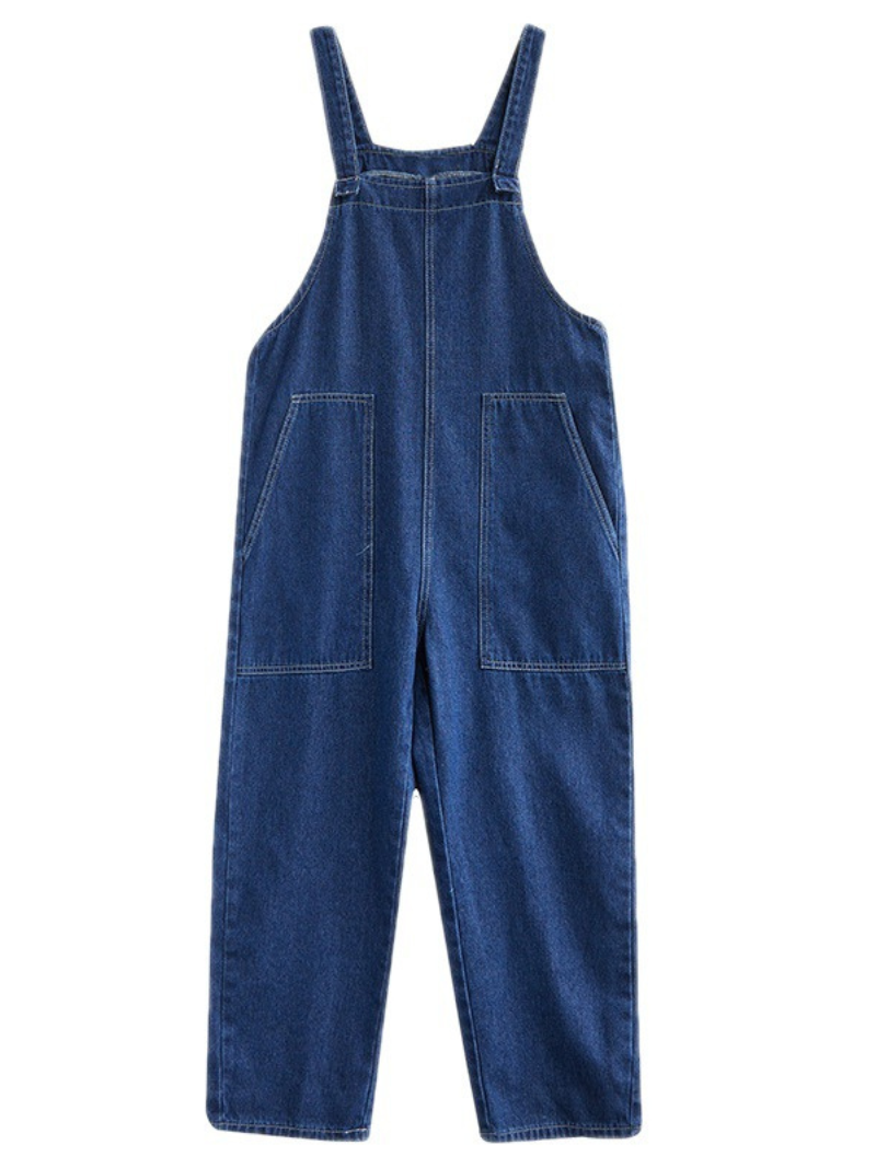 Wide Leg Denim Overalls For Women/Casual Jumpsuit/Summer Spring Jumpsuit