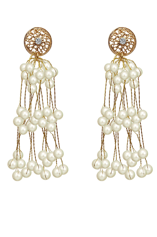 Pearl Pendant Drop Earrings