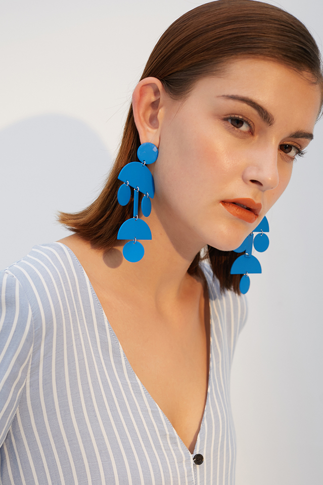 Acrylic Geometric Long Earrings