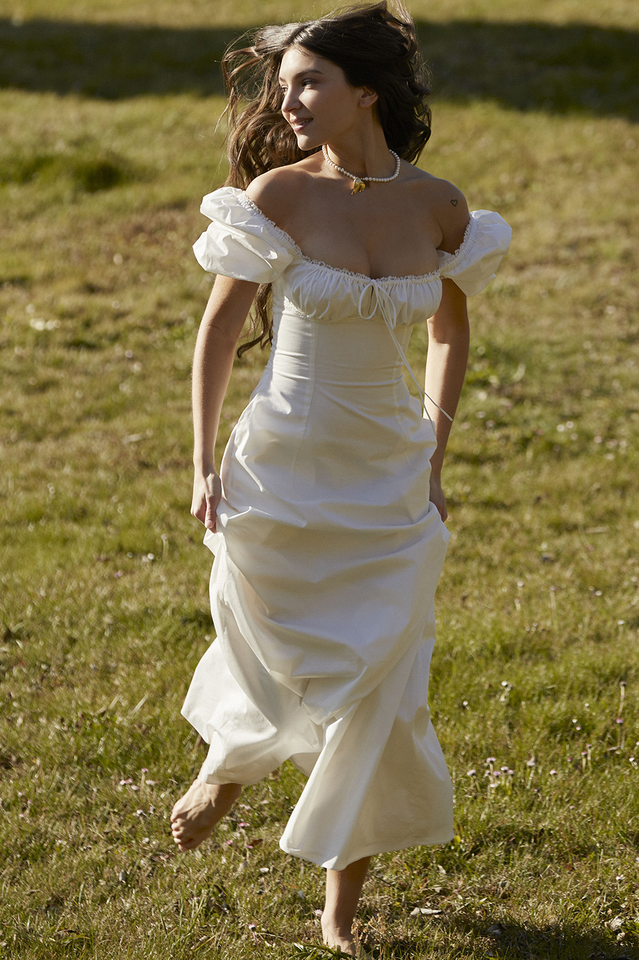 Felizia White Puff Sleeve Sundress