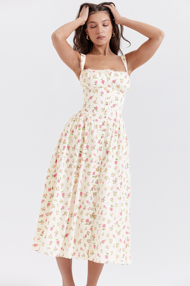 Tatiana Rose Print Midi Sundress