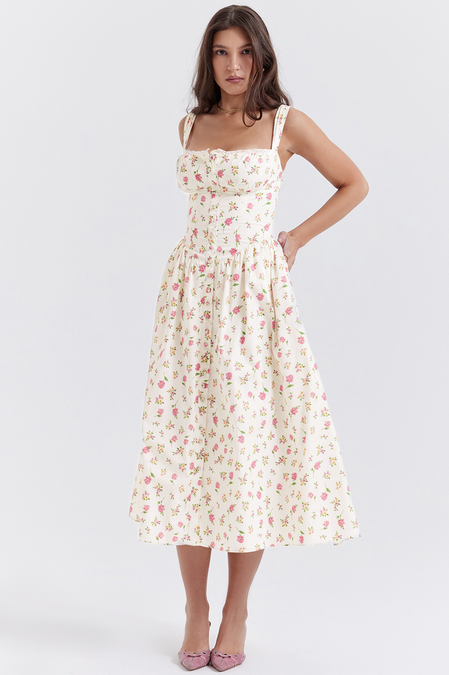 Tatiana Rose Print Midi Sundress