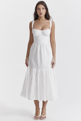 Elia White Broderie Anglaise Midi Dress