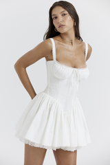 Pietra White Corset Mini Dress