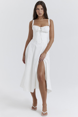 Carmen White Bustier Sundress