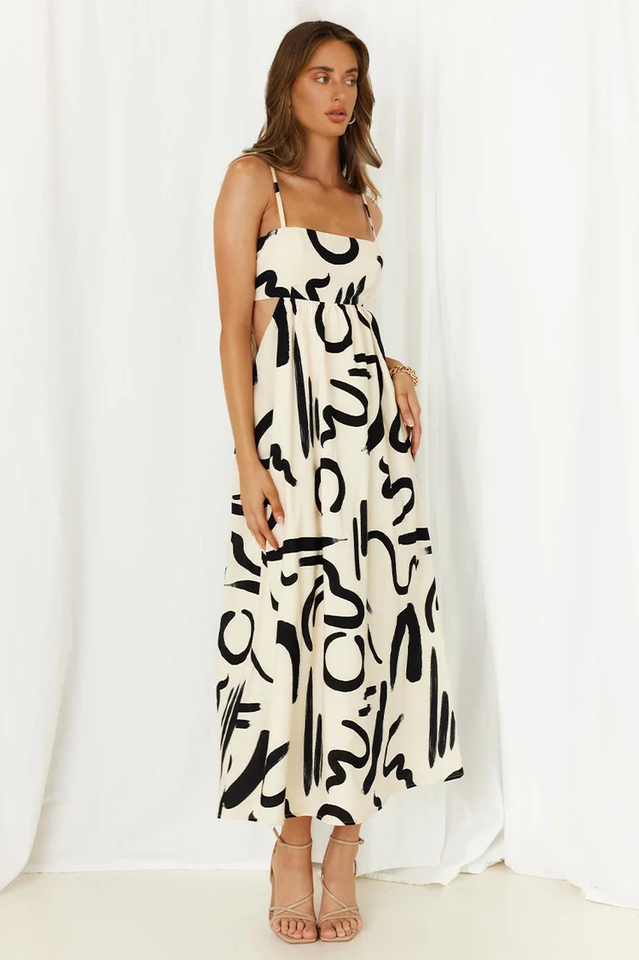 Summer Sling Printed Midi Dress