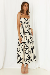 Summer Sling Printed Midi Dress