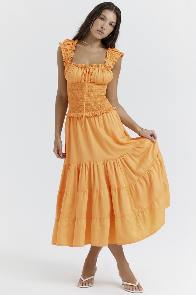 Phaedra Orange Sundress