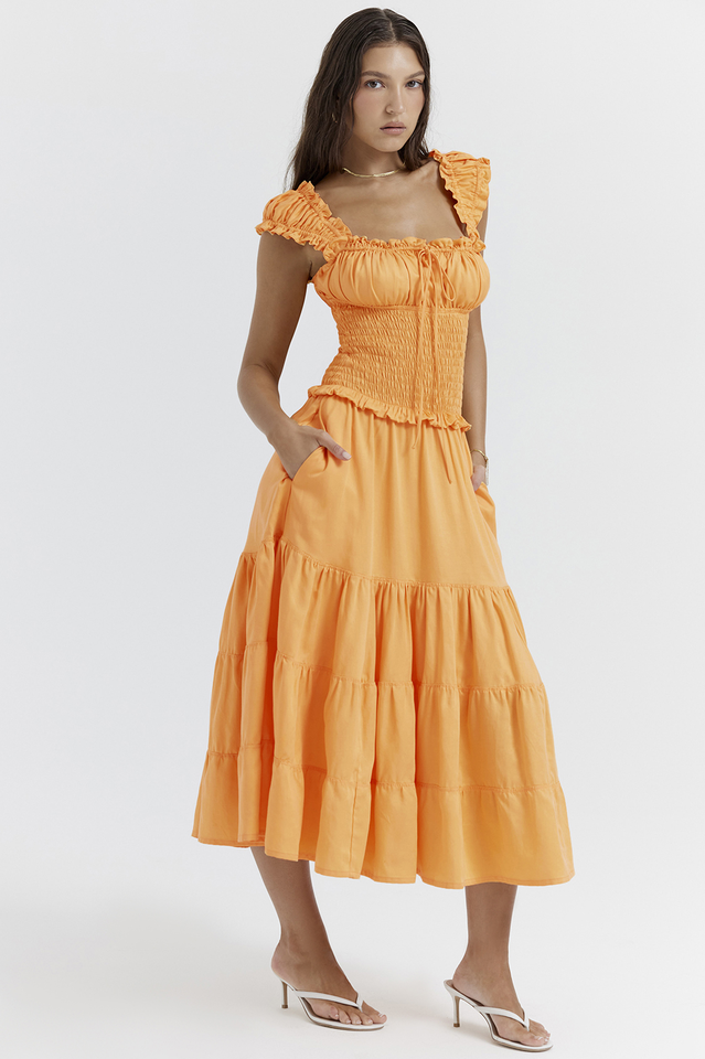 Phaedra Orange Sundress