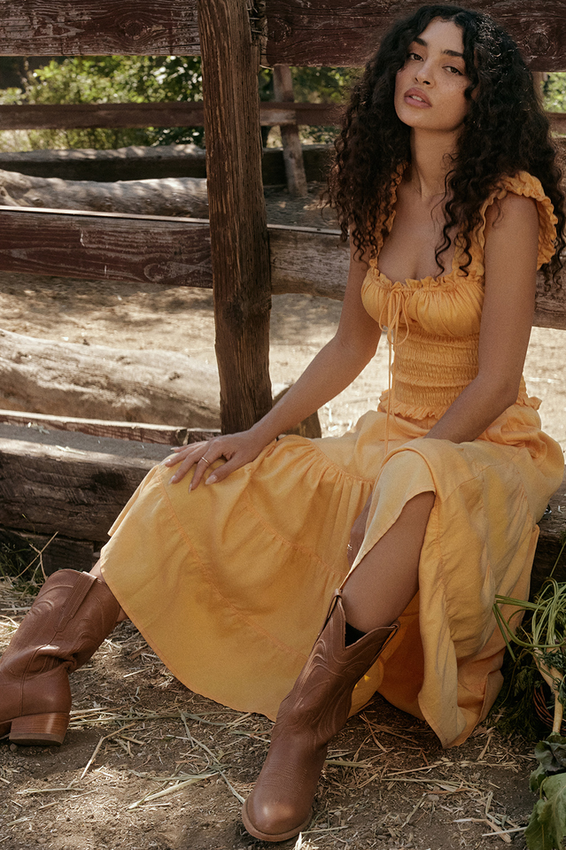 Phaedra Orange Sundress