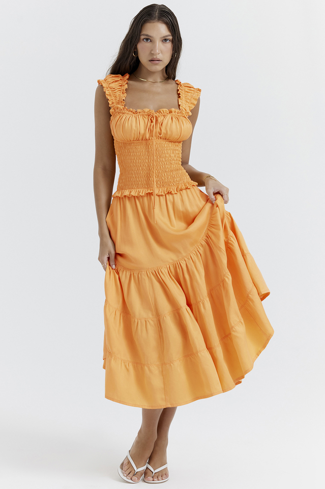 Phaedra Orange Sundress