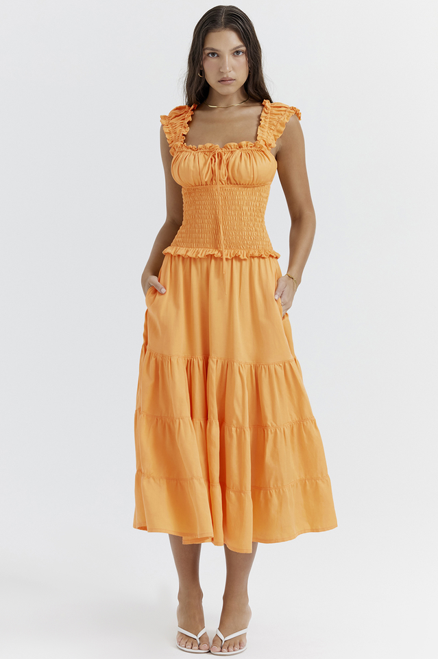 Phaedra Orange Sundress