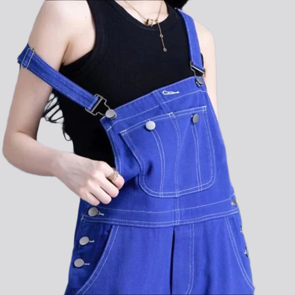 Y2k baggy denim jumpsuit for ladies