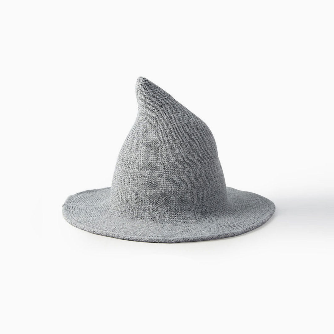 Magical Film Solid Color Knitted Pointy Witch Hat